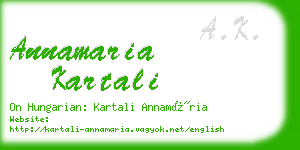 annamaria kartali business card